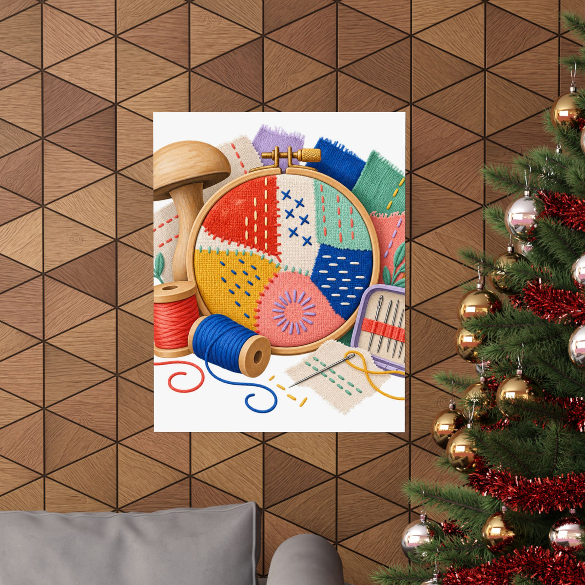 Colorful Visible Mending Workshop Poster