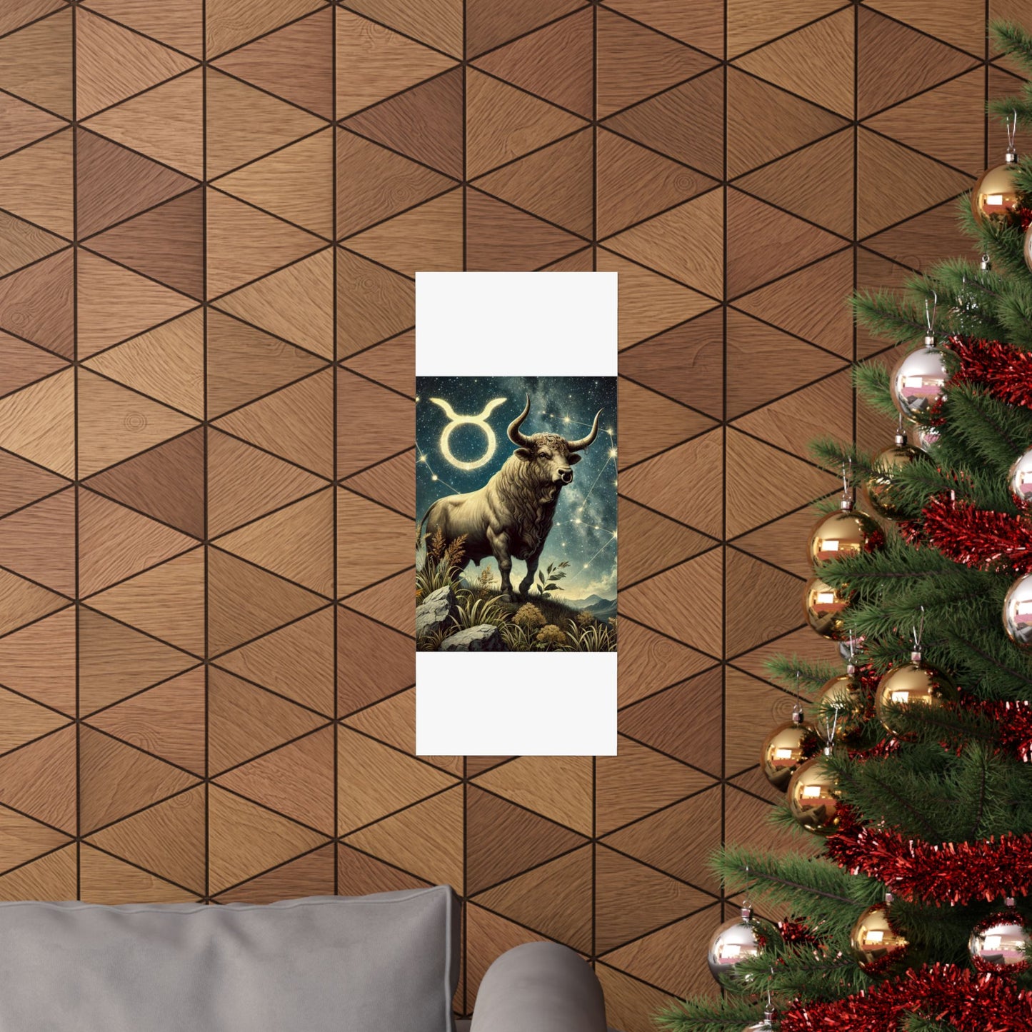 Taurus Bull Constellation Celestial Wall Art Poster