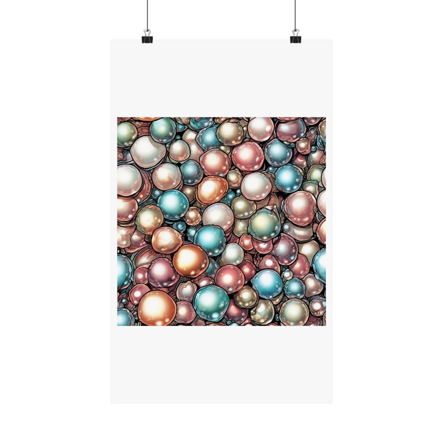 Rainbow Pearl Marble Abstract Gift Art Poster