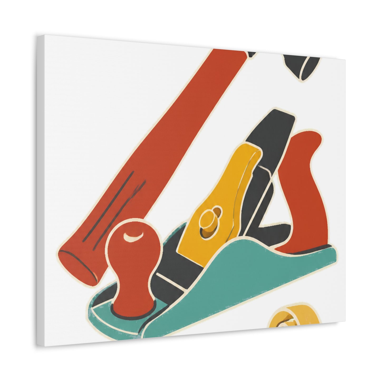 Carpenter Hammer Hand Plane Woodworking Canvas Art