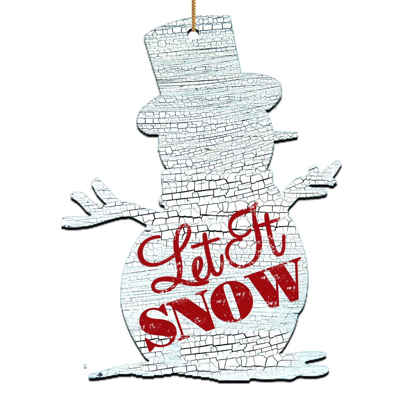 Rustic Happy Snowman Wooden Ornament Decor Tree Ornament 8198801