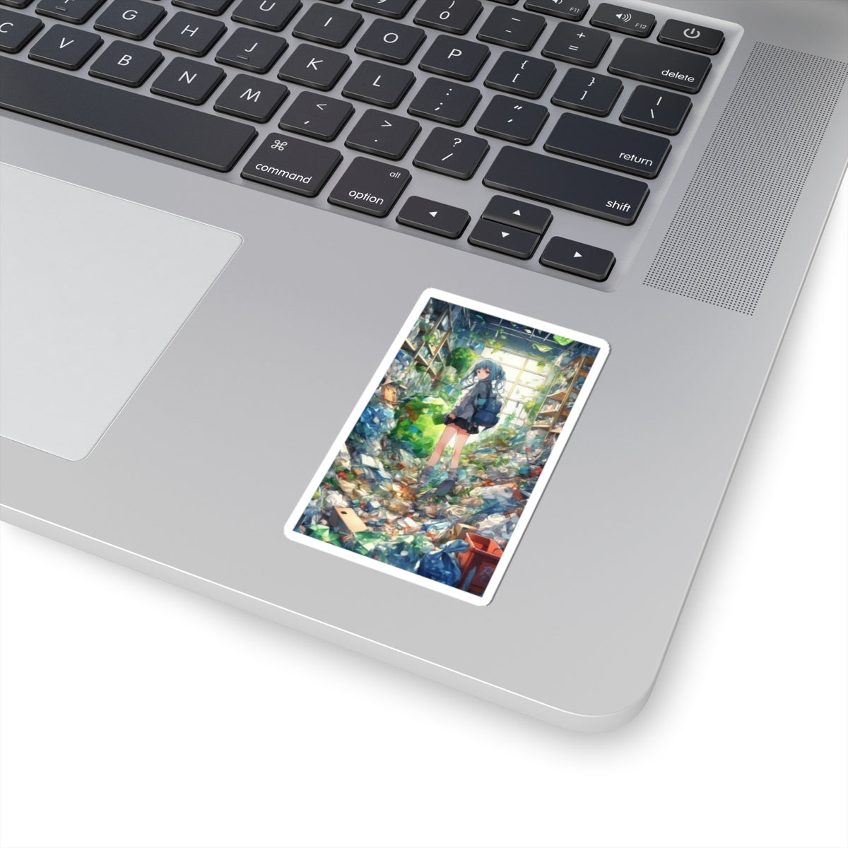 Green Recycling Alley Anime Girl Green City Sticker