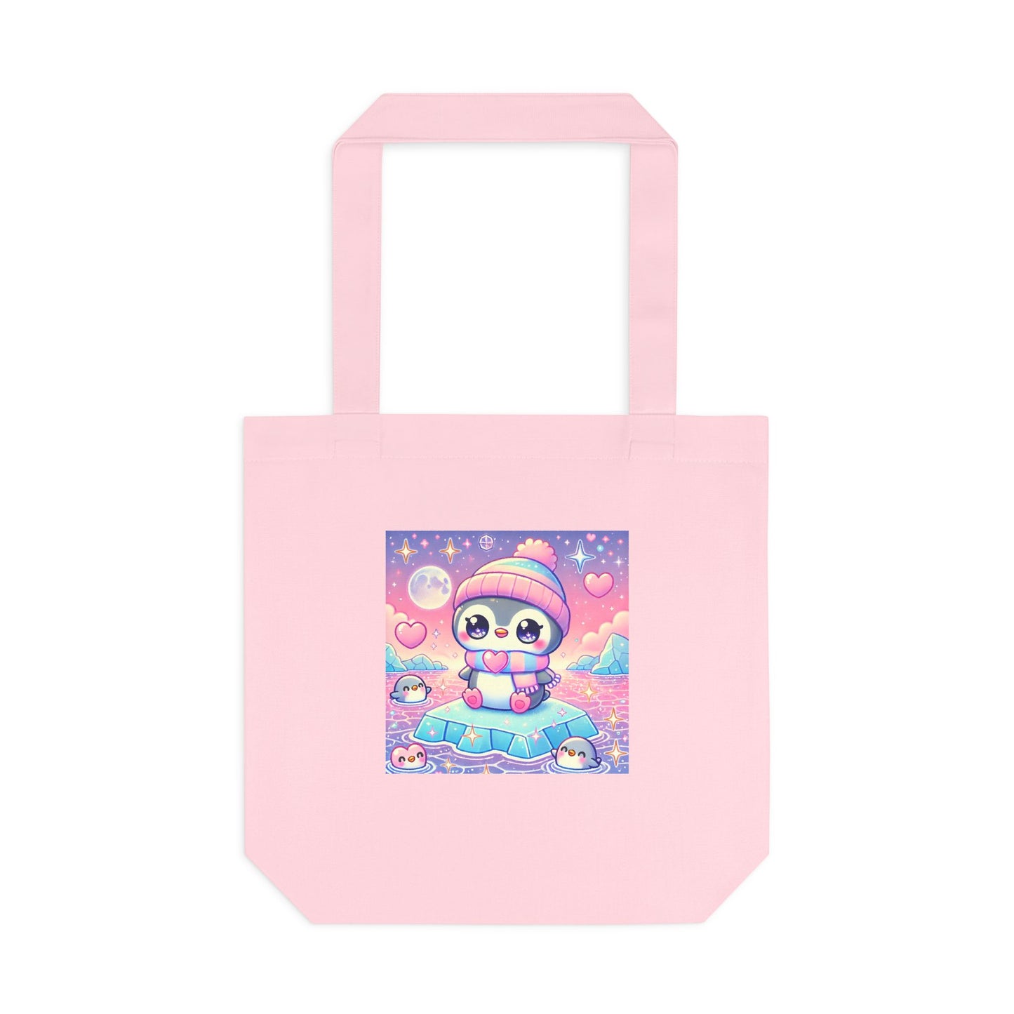 Cute Winter Penguin Ice Floe Kawaii Art Tote Bag
