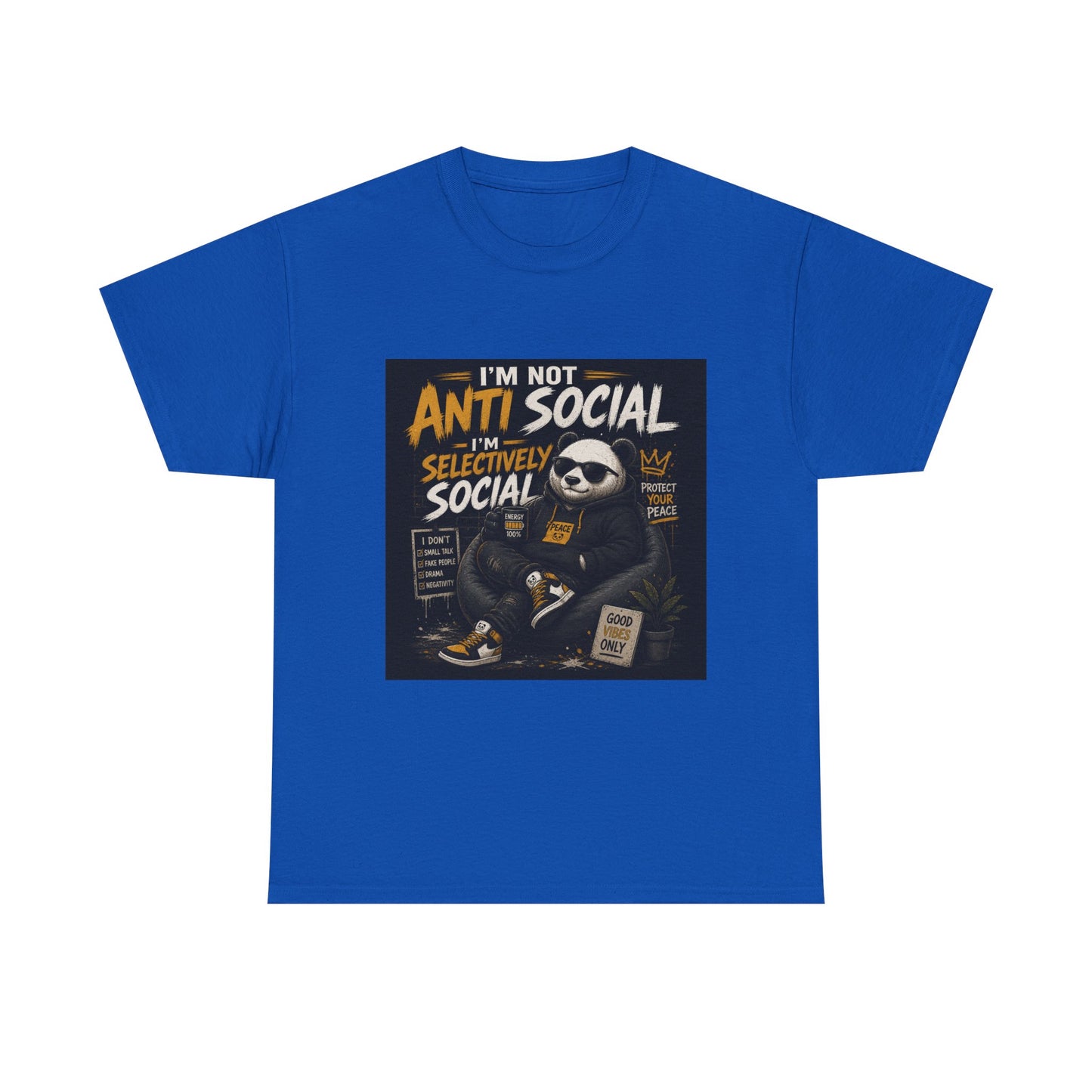 I’m Not Anti Social I’m Selectively Social sloth design Tee | funny introvert shirt