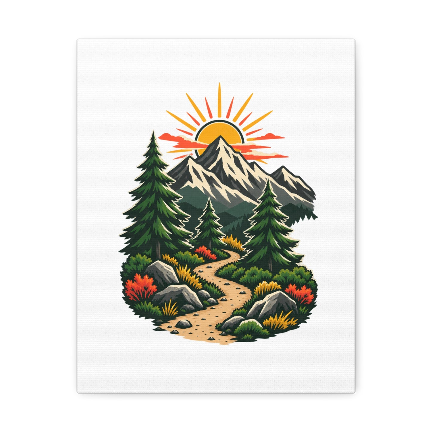 Sunrise Mountain Trail Outdoor Adventure Canvas Art