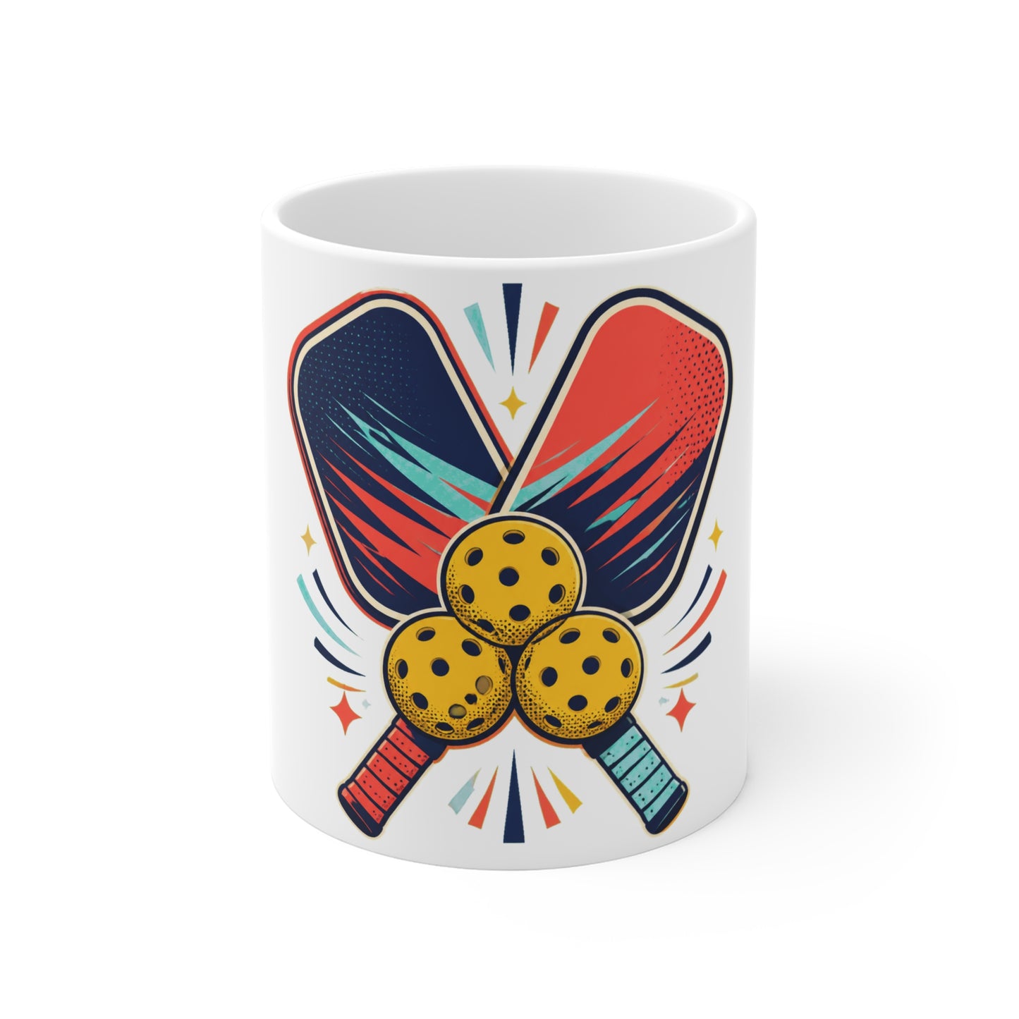 Retro Pickleball Paddles Recreational Sports Coffee Mug