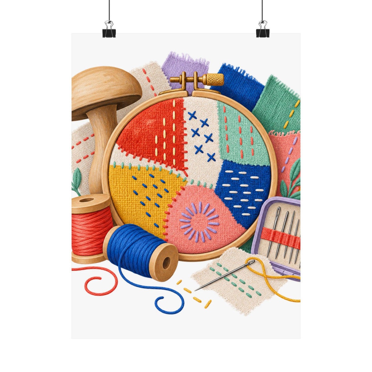Colorful Visible Mending Workshop Poster