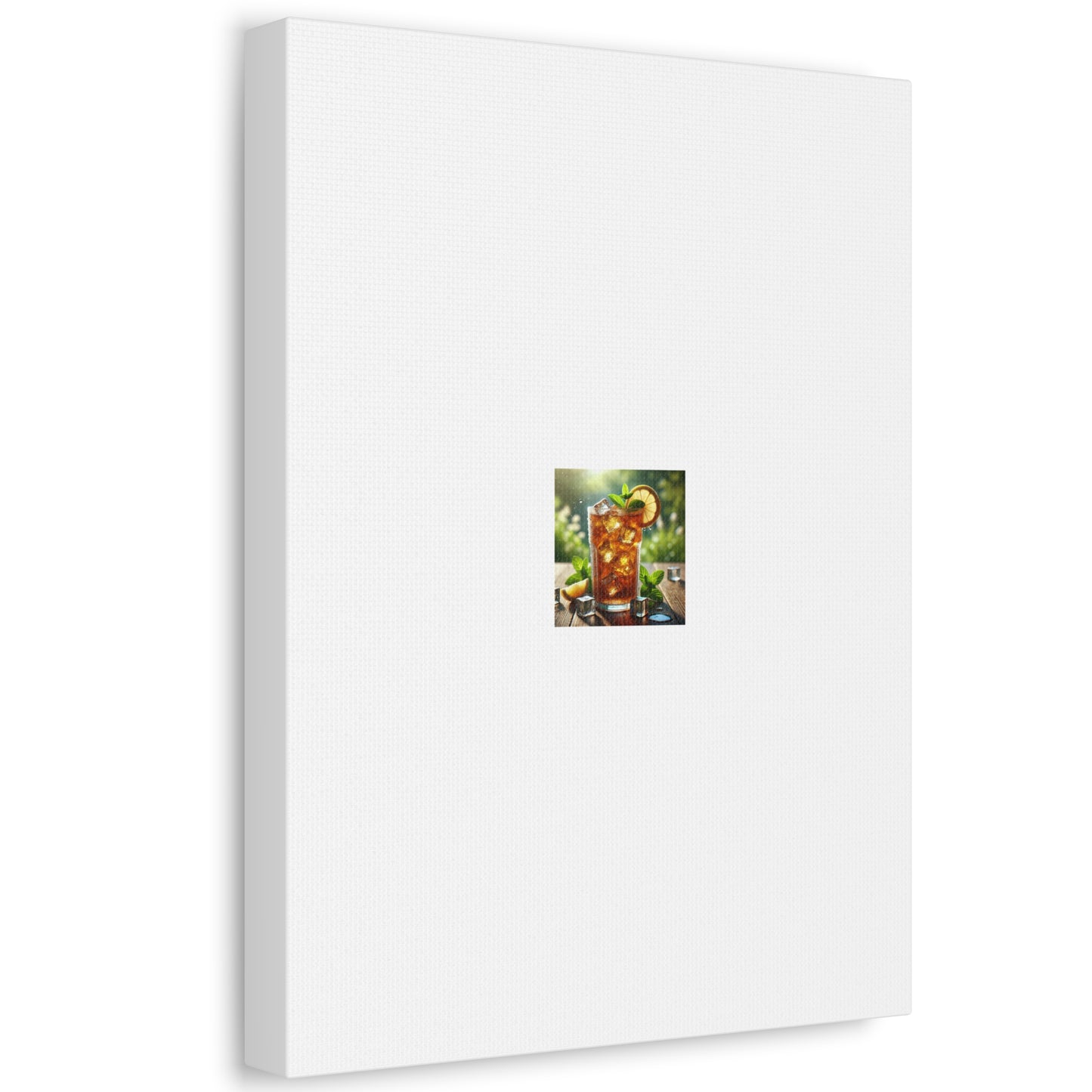 Sunlit Iced Tea Lemon Mint Kitchen Drink Canvas Wall Art