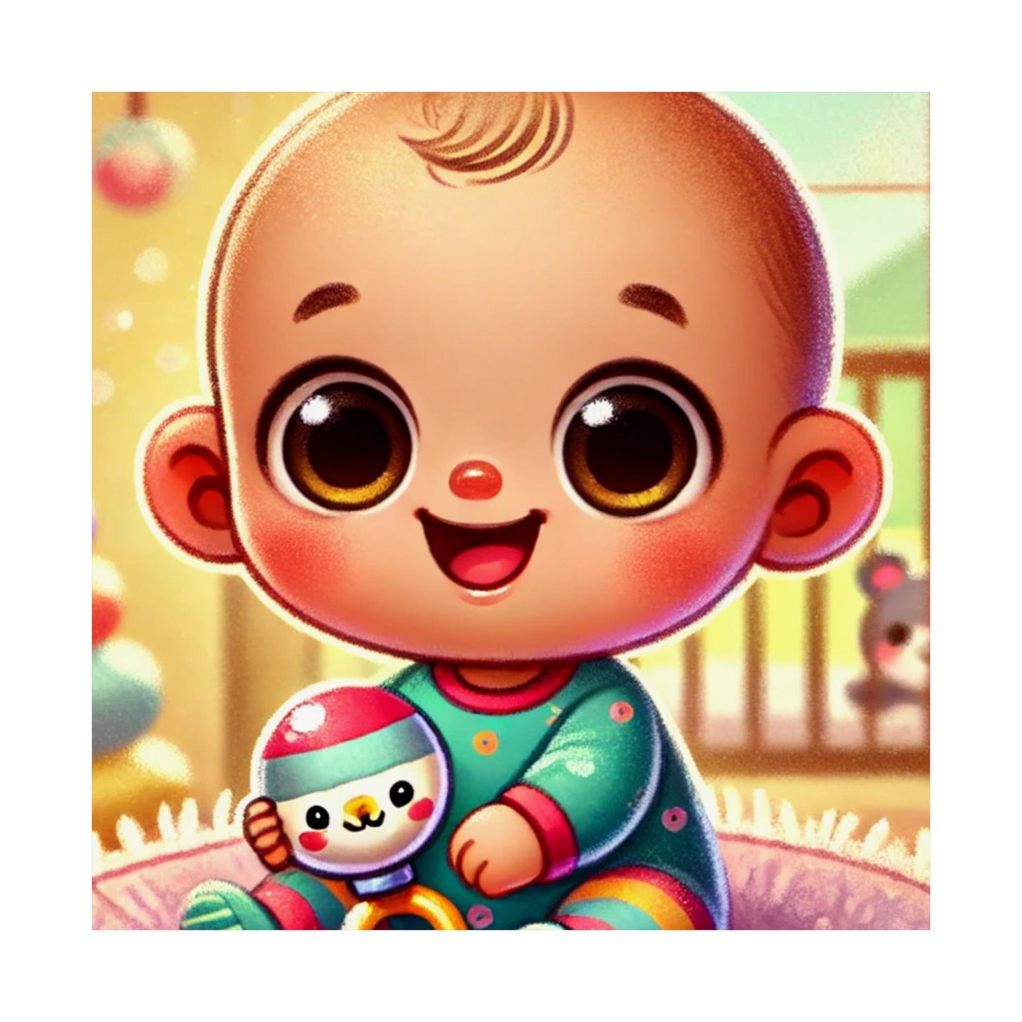 Cheerful Baby Nursery Playroom Art Poster