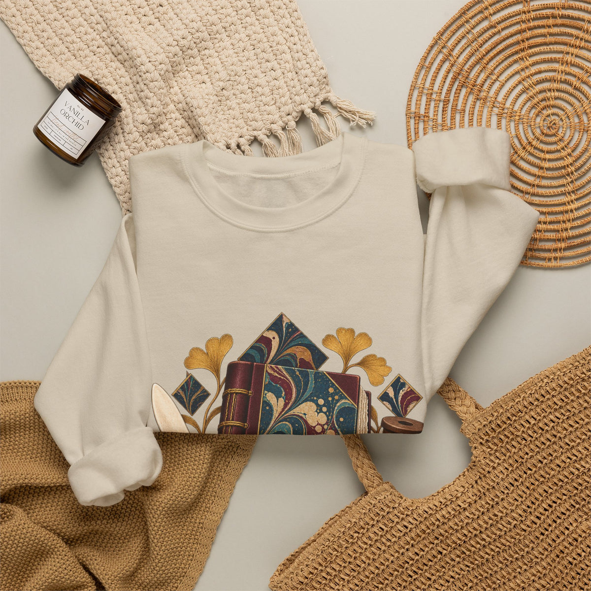 Traditional Marbled Bookbinding Workshop Sweatshirt