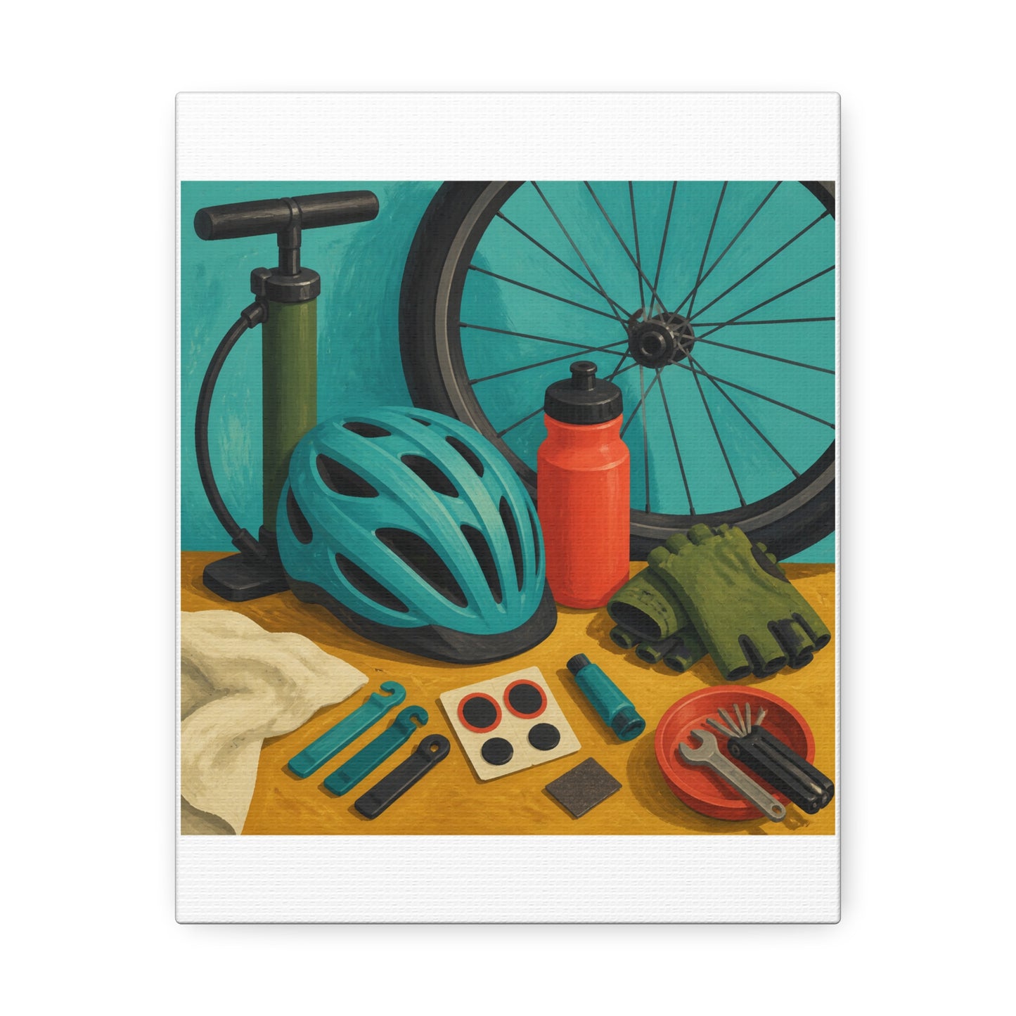 Everyday Bicycle Workshop Art Canvas Art