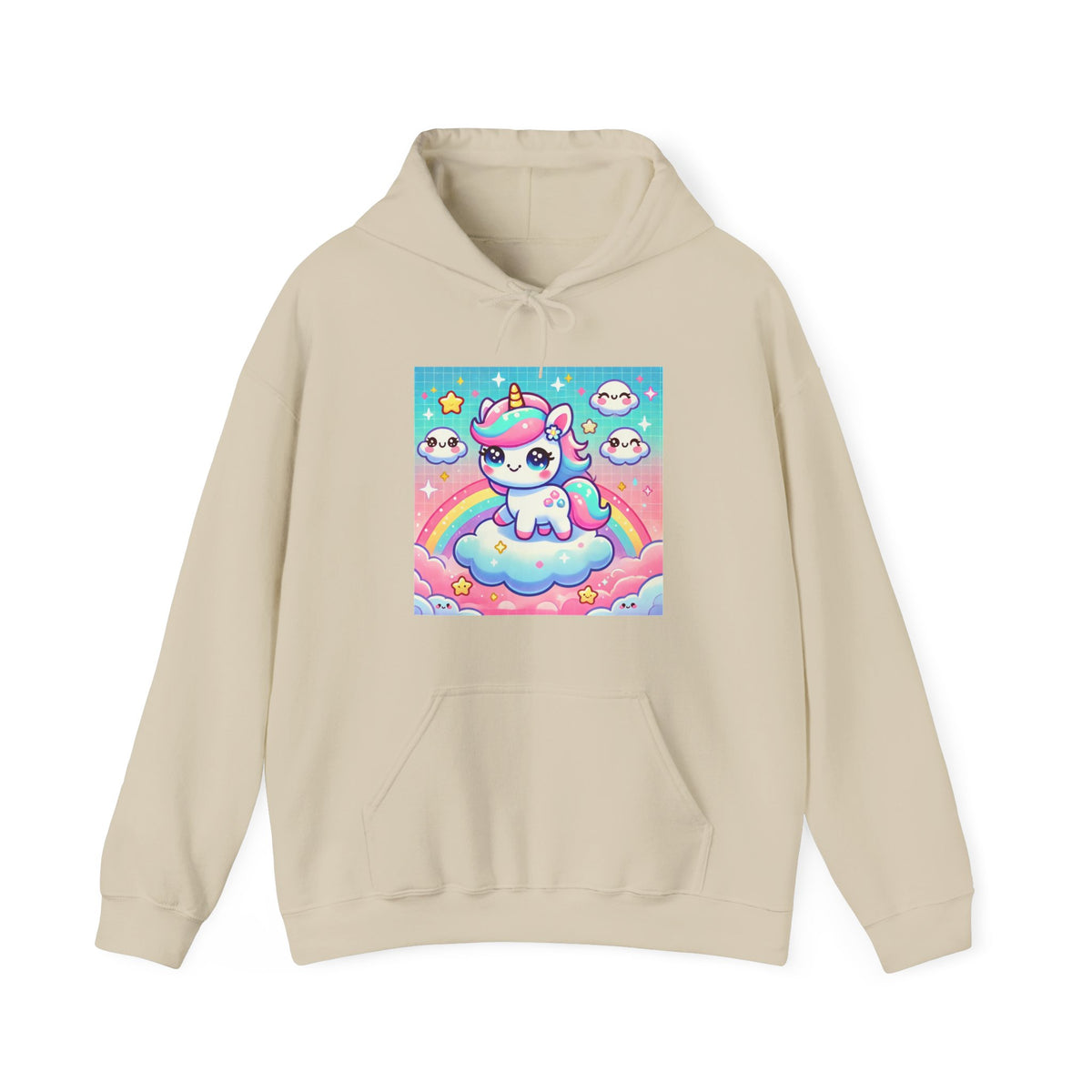 Pastel Rainbow Unicorn Cloud Kawaii Hoodie