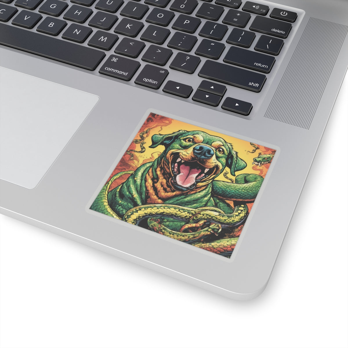 Surreal Serpent Hound Dark Fantasy Creature Sticker
