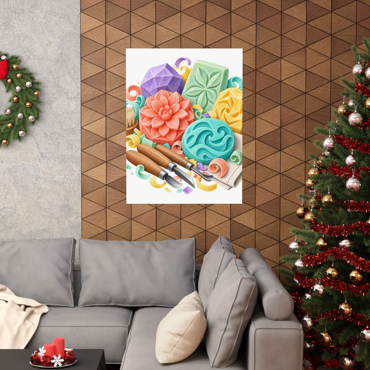 Colorful Soap Carving Workshop Poster
