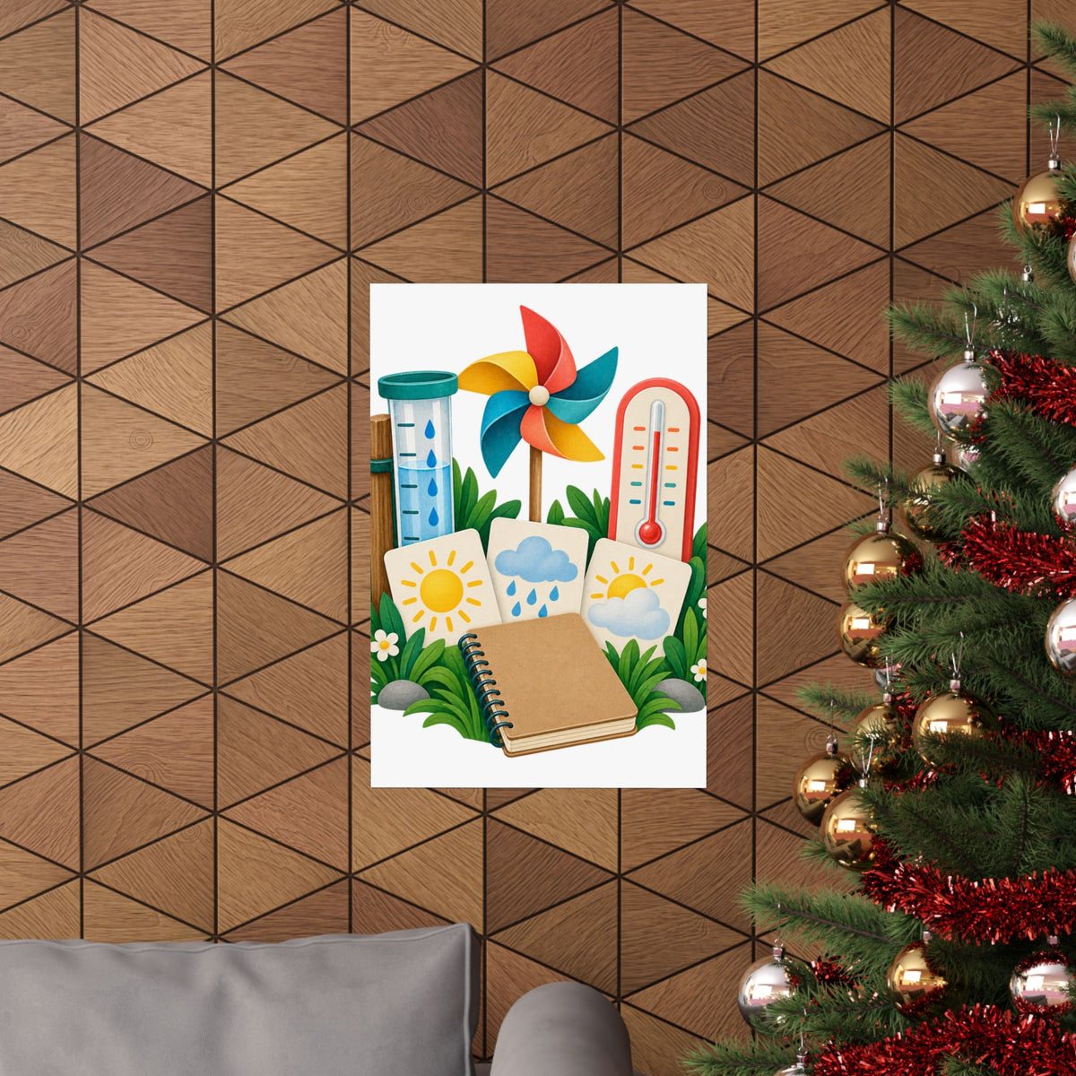 Colorful Backyard Weather Watching Kit Poster