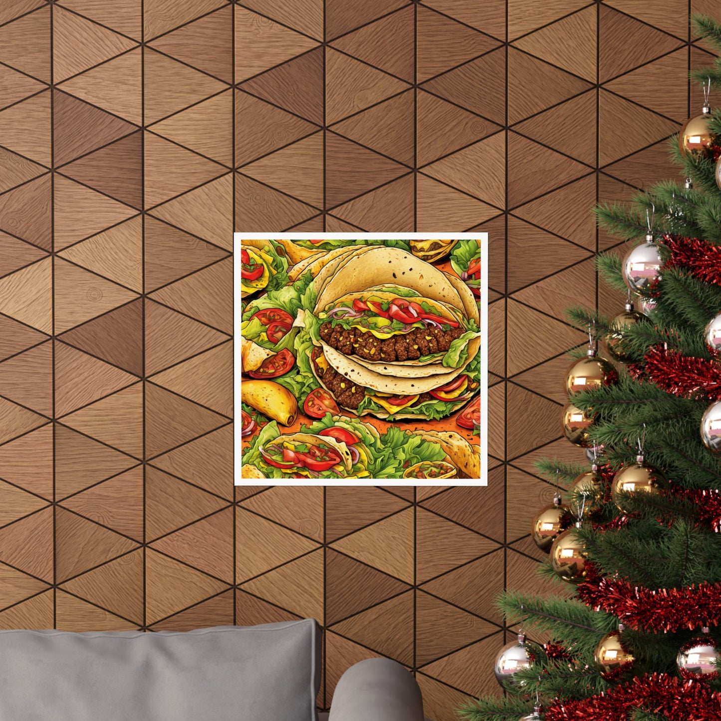 Stacked Taco Fiesta Foodie Gift Art Poster