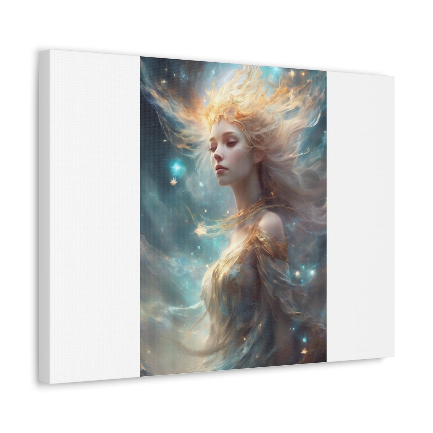 Solar Celestial Spirit Fantasy Portrait Canvas