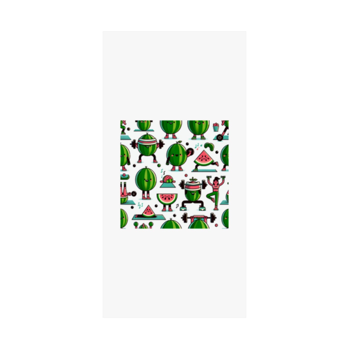 Watermelon Workout Club Cute Food Fitness Wall Art Poster