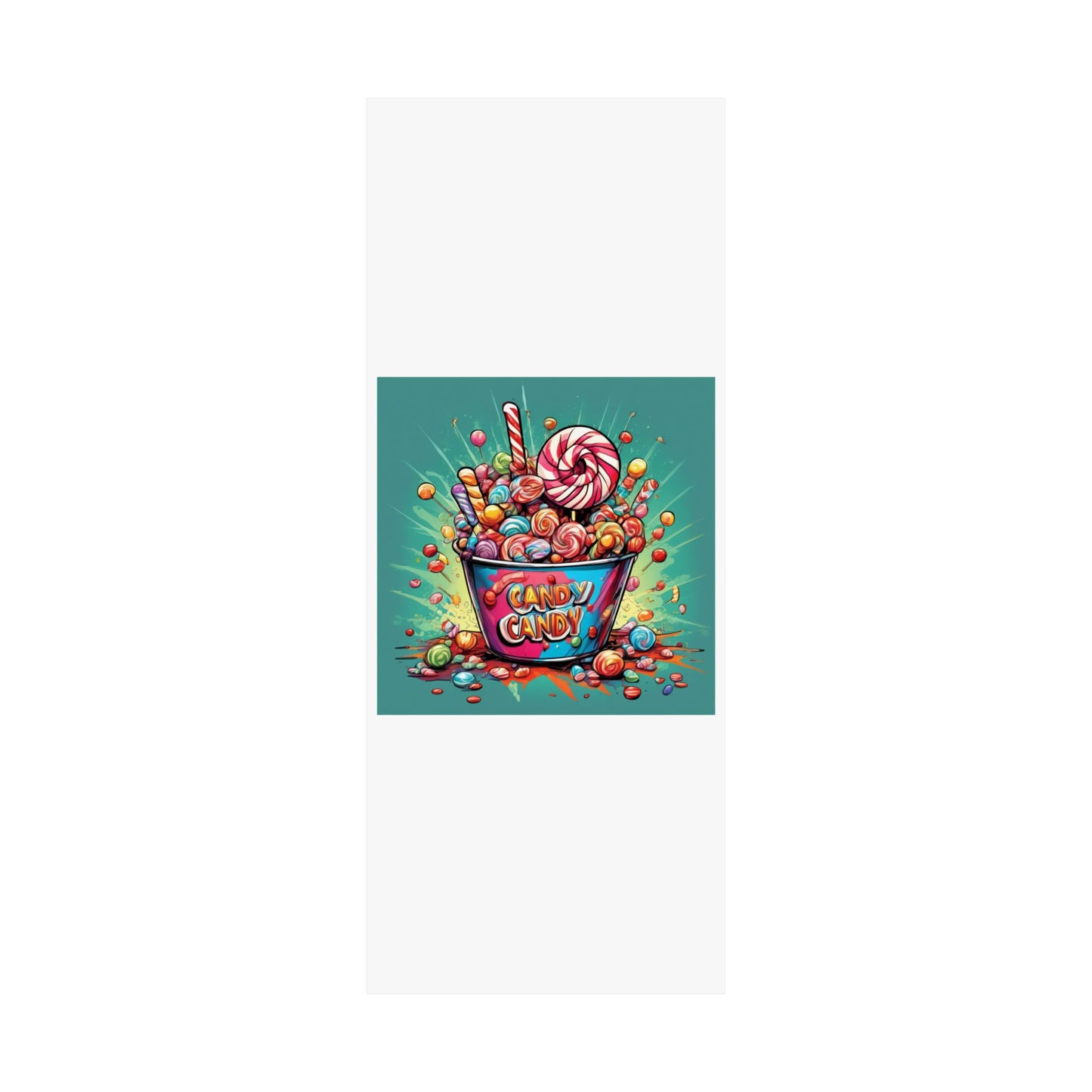 Holiday Candy Bucket Sweets Gift Art Poster