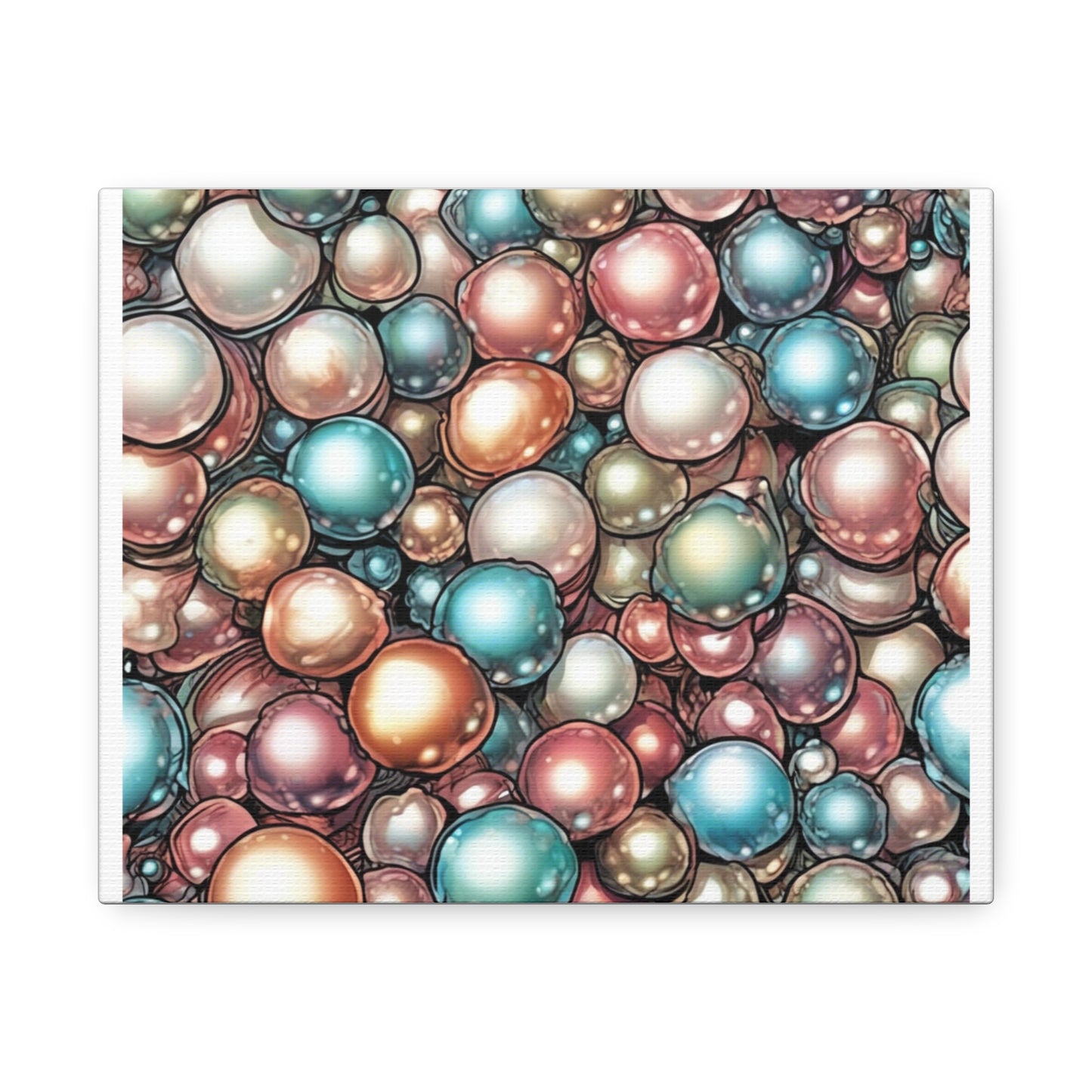 Rainbow Pearl Marble Abstract Gift Art Canvas