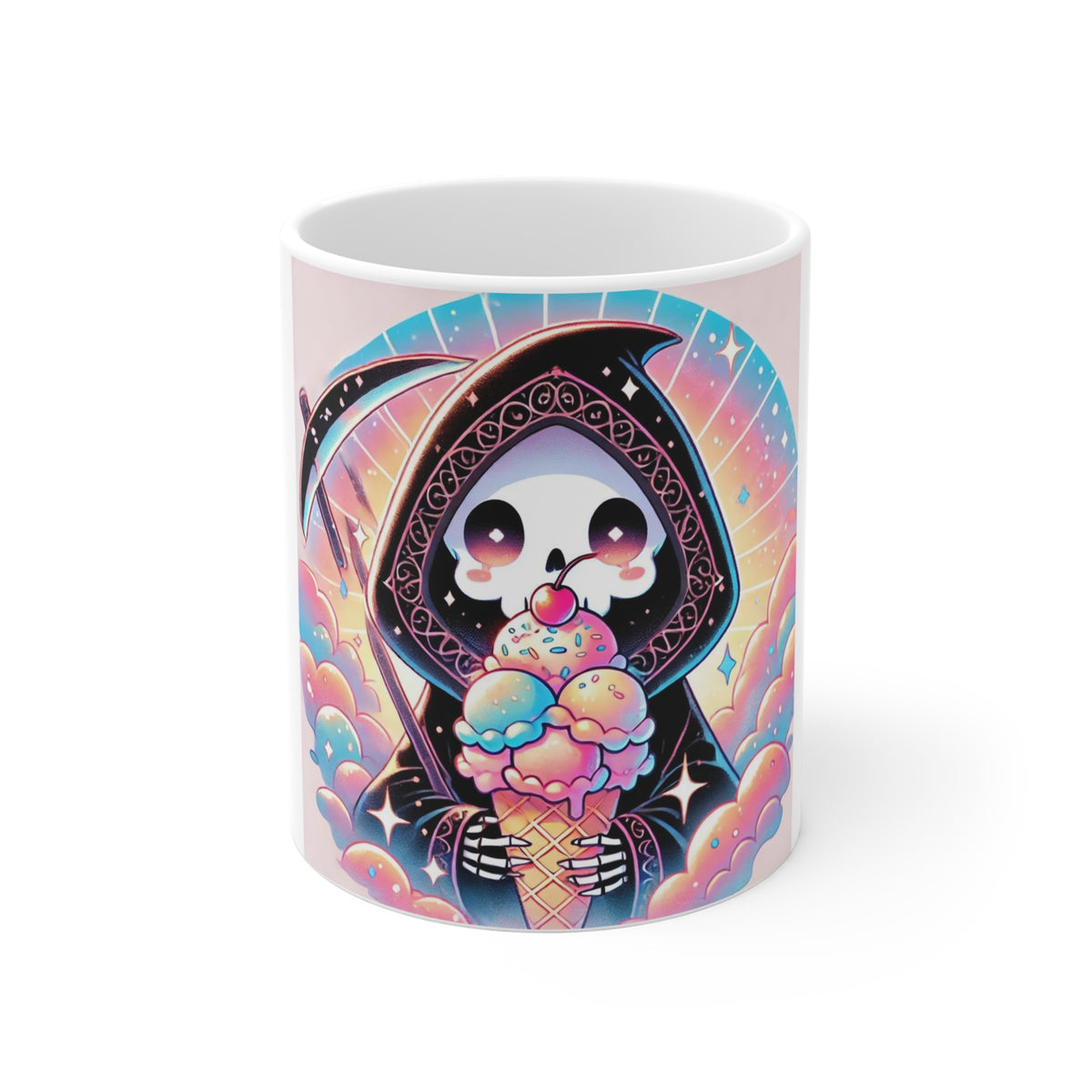 Pastel Grim Reaper Ice Cream Cute Gothic Coffee Mug