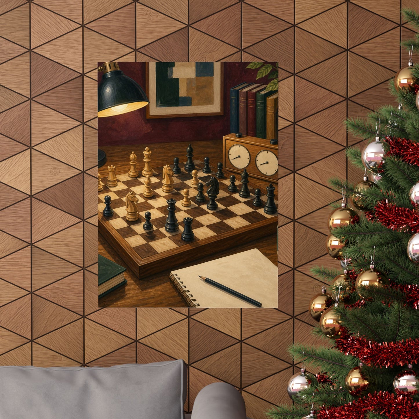 Cozy Chess Strategy Game Hobby Poster