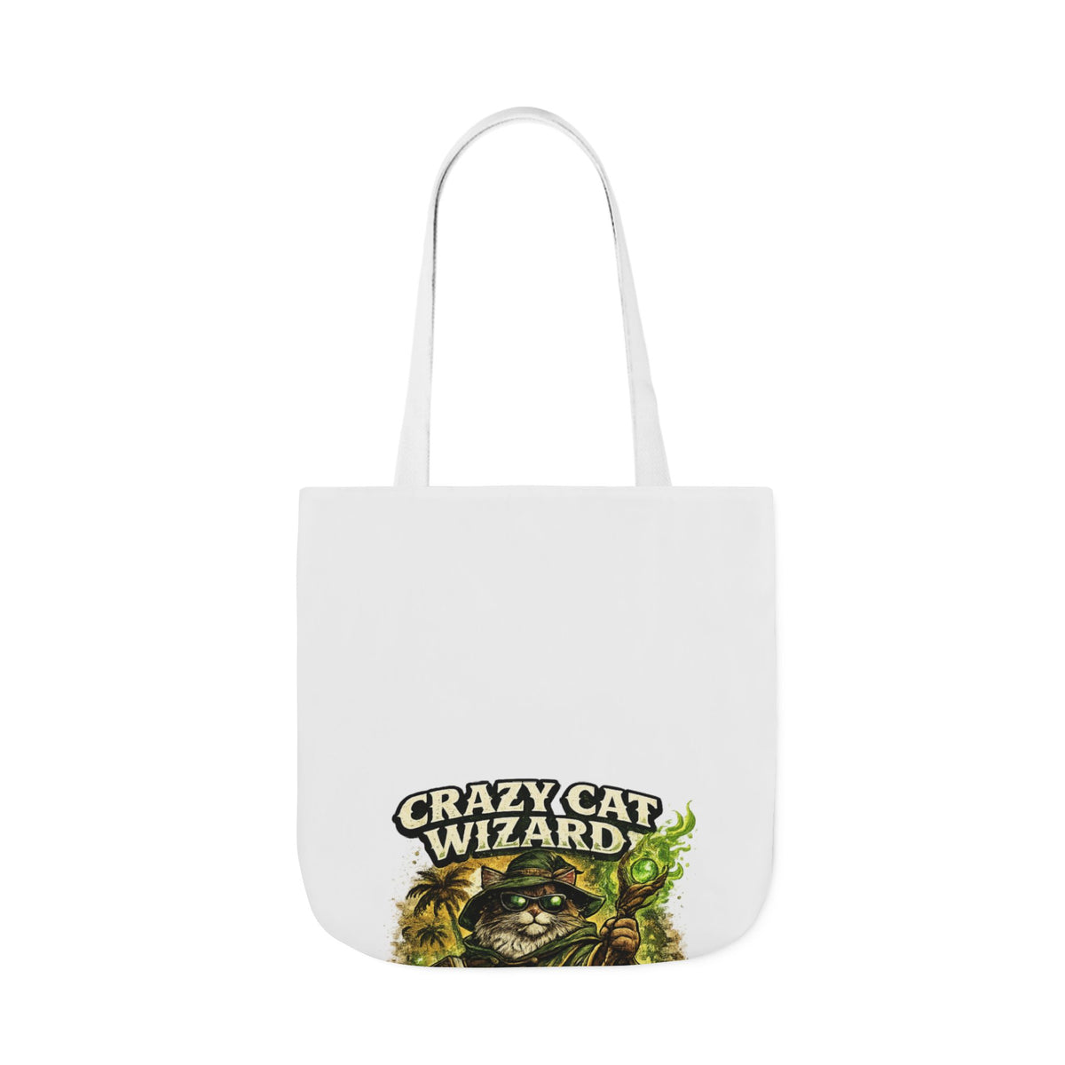 Crazy Cat Wizard Funny Fantasy Magic Tote Bag