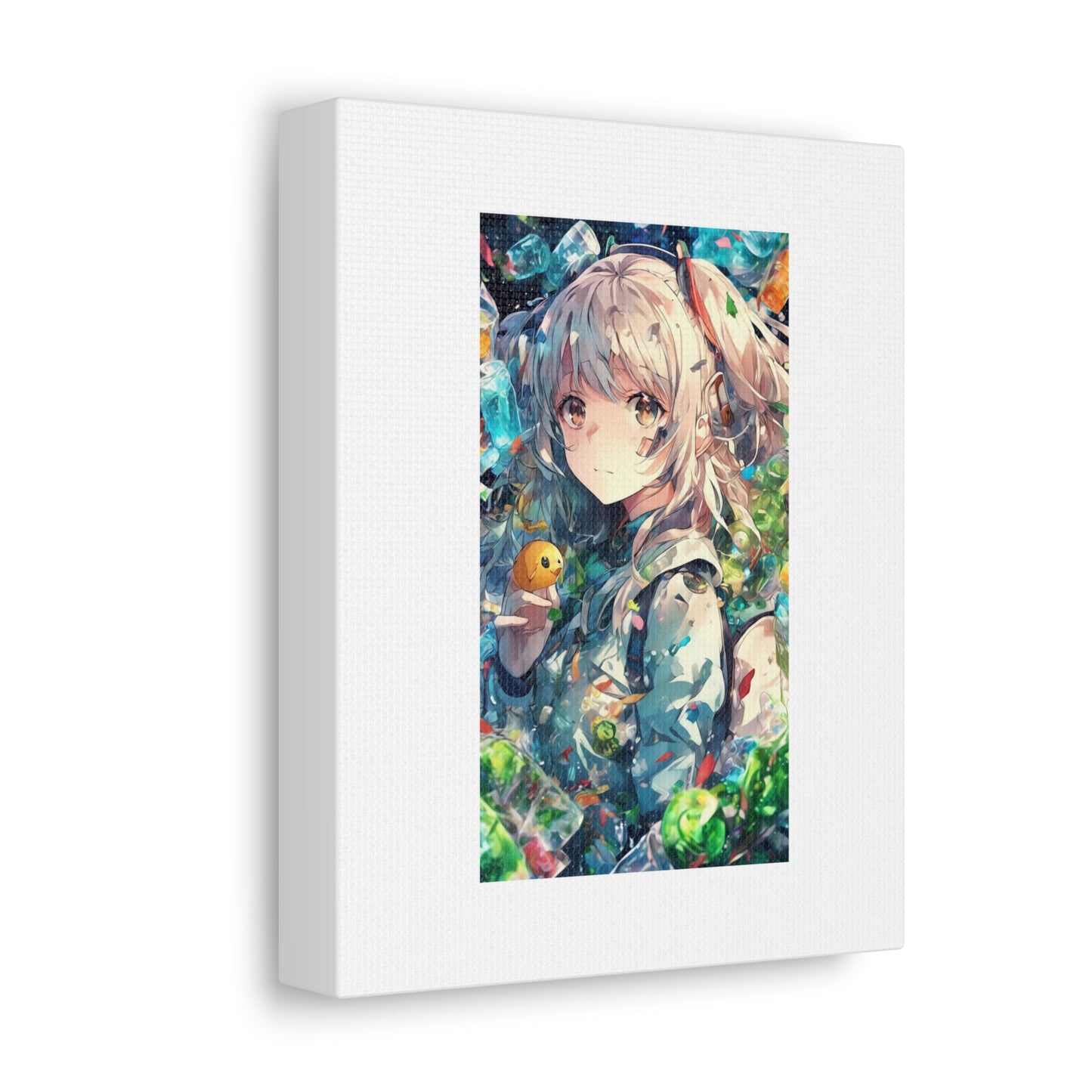 Crystal Bottle Anime Portrait Bright Room Canvas