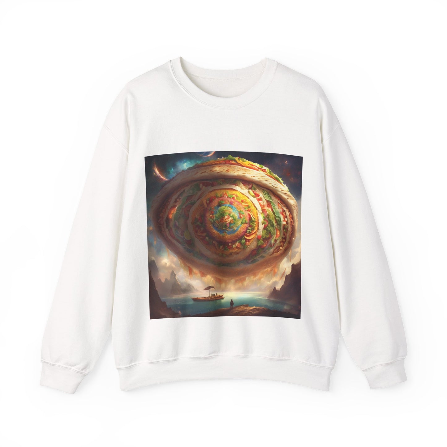 Cosmic Taco Portal Surreal Food Fantasy Art Sweatshirt