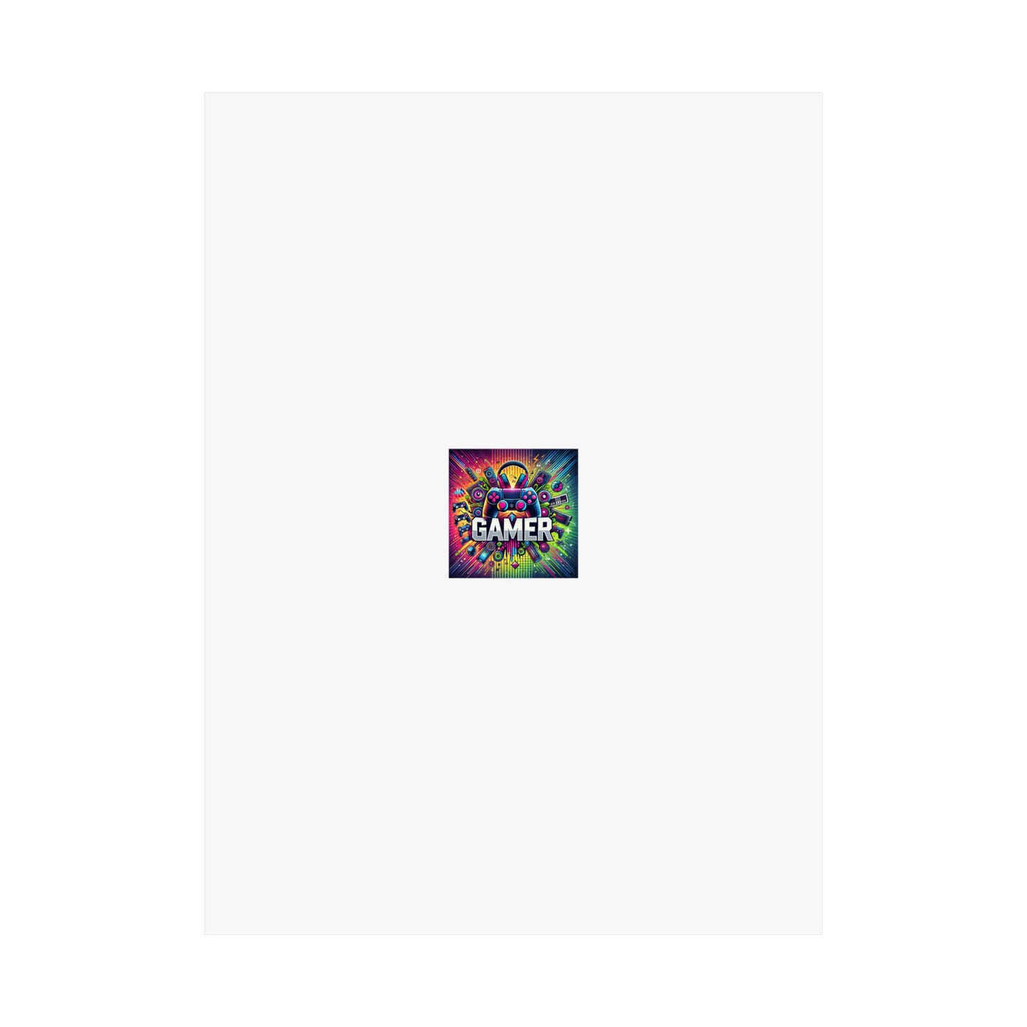 Neon Gamer Energy Retro Arcade Gaming Wall Art Poster