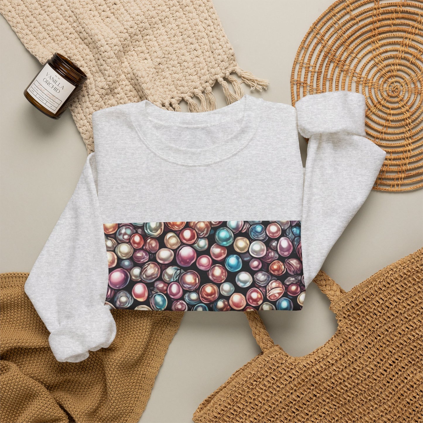 Pearl Bubble Pattern Abstract Gift Art Sweatshirt