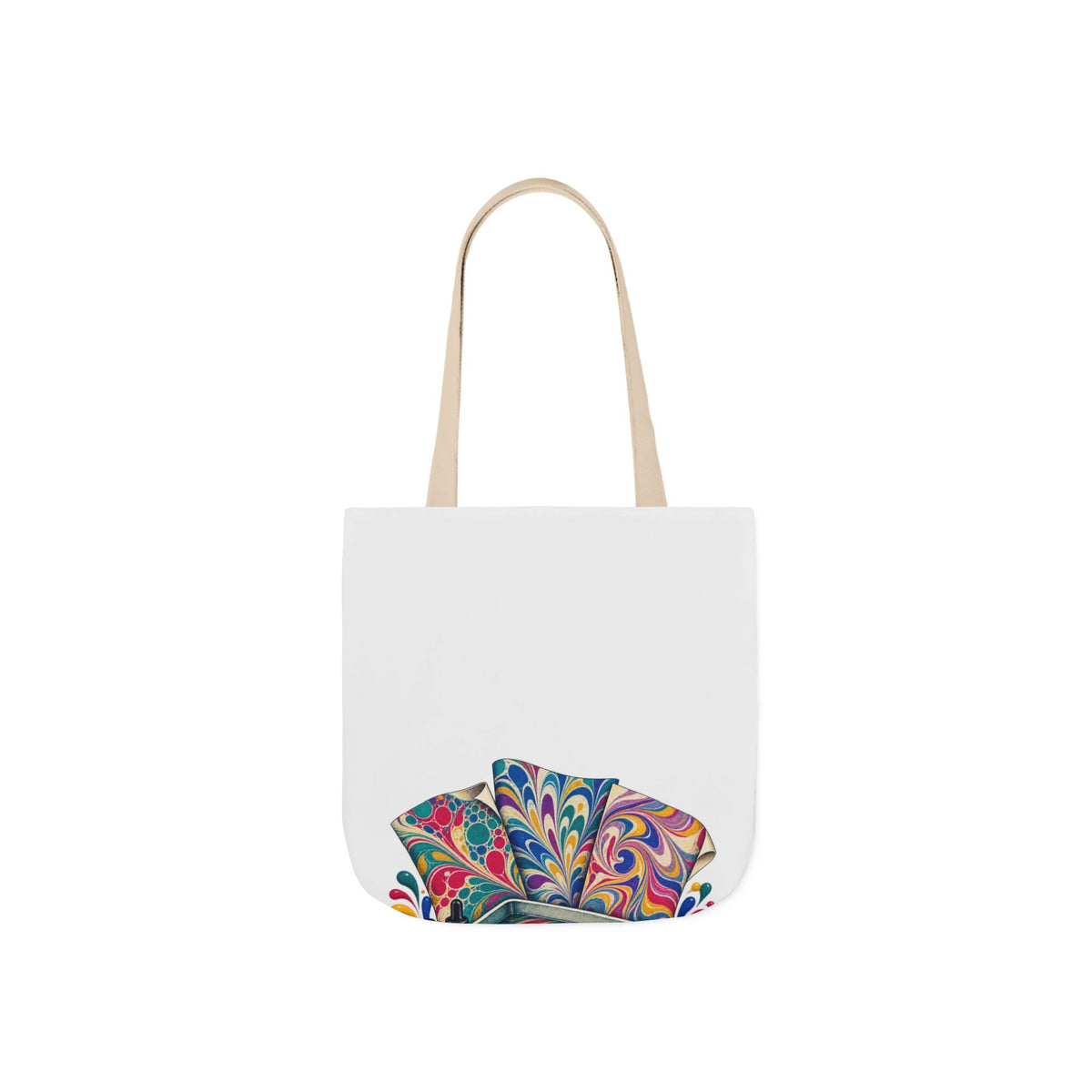 Colorful Paper Marbling Workshop Tote Bag
