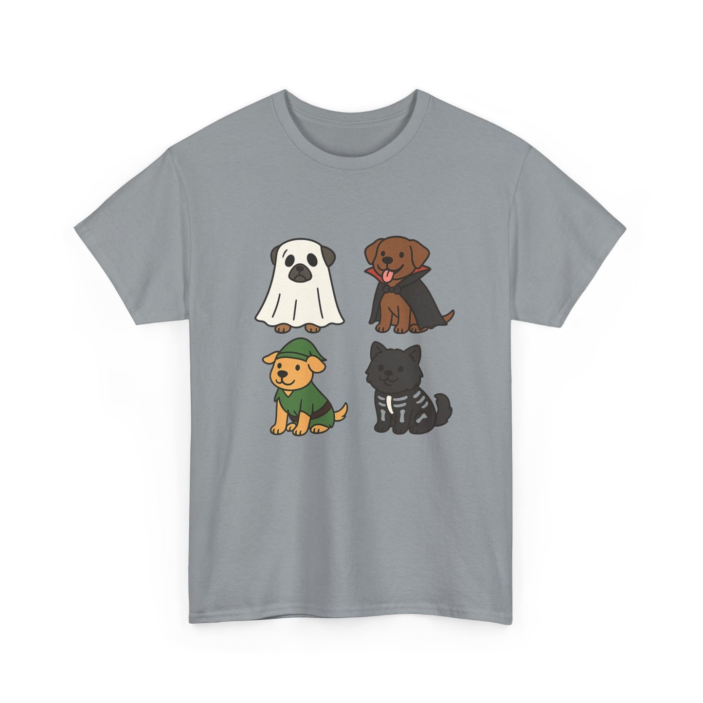Cute Pet Ghosts Unisex Heavy Cotton Tee - Dog Lover T-Shirt, Animal Tee, Halloween Shirt, Gift for Pet Owners, Funny Retriver