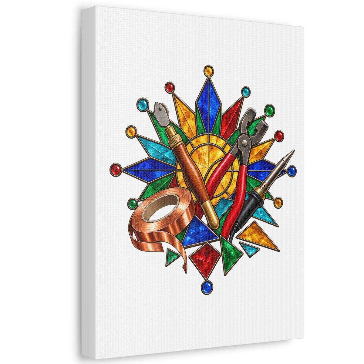 Stained Glass Workshop Tools Canvas