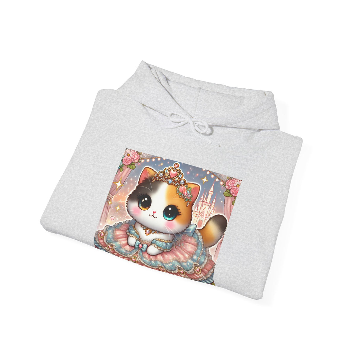Pastel Princess Calico Cat Fantasy Hoodie