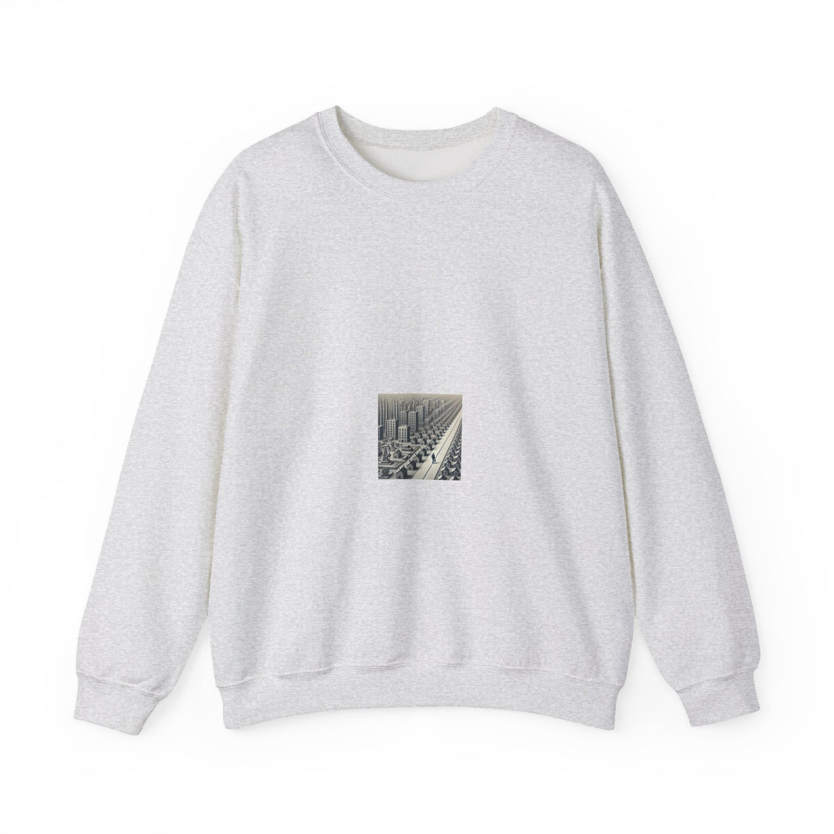 Monochrome Urban Factory Cityscape Crewneck Sweatshirt City Gift