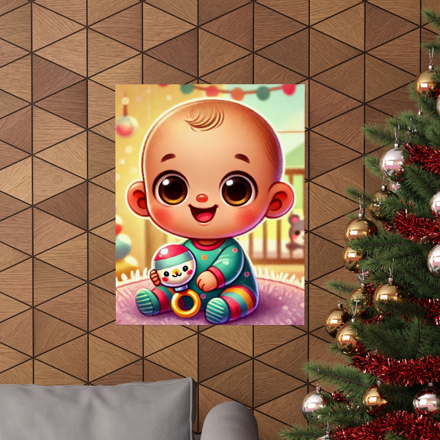 Cheerful Baby Nursery Playroom Art Poster