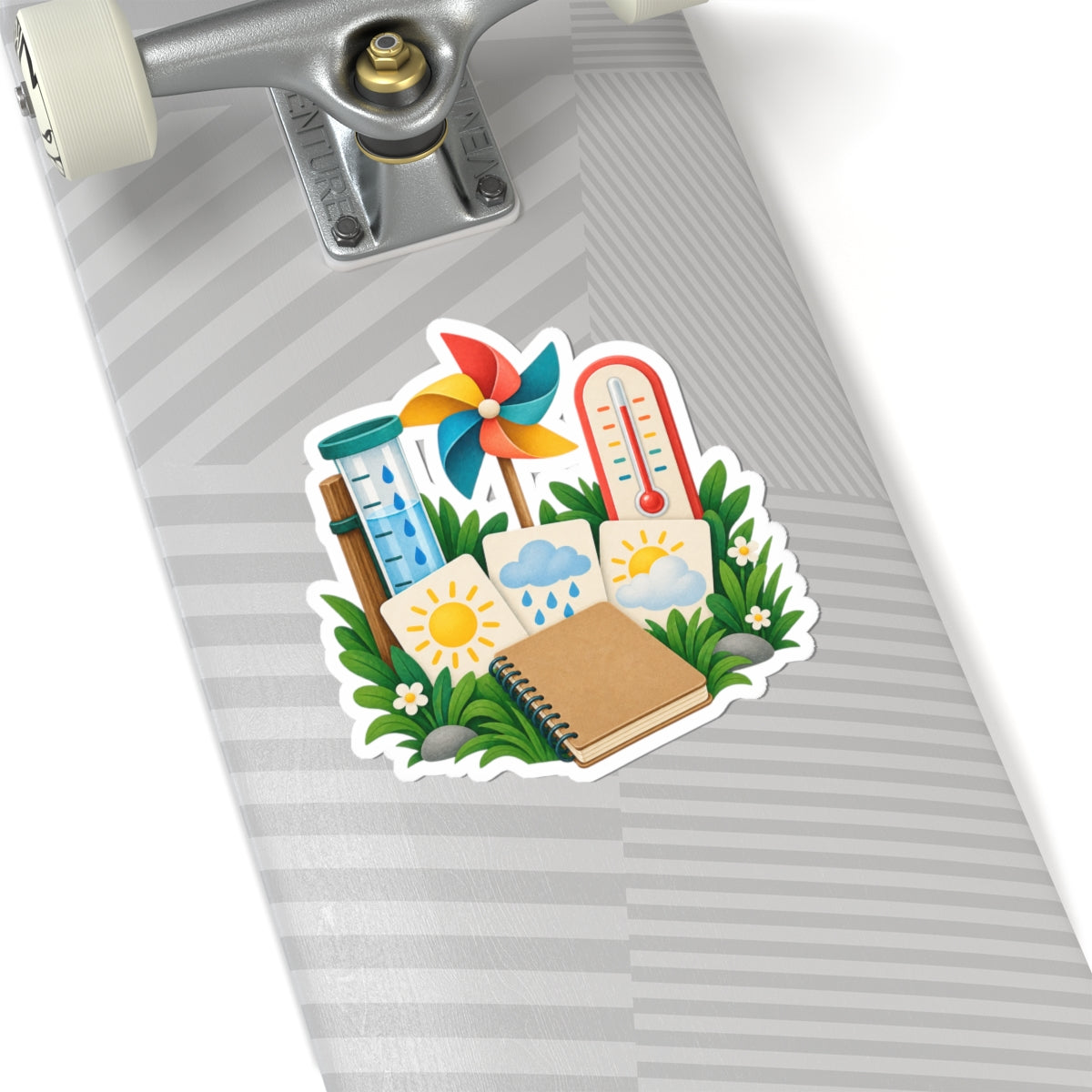 Colorful Backyard Weather Watching Kit Sticker
