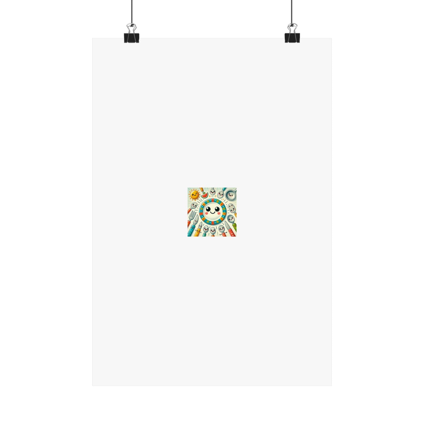 Happy Little Kitchen Club Kawaii Food Poster Kitchen Wall Art Decor