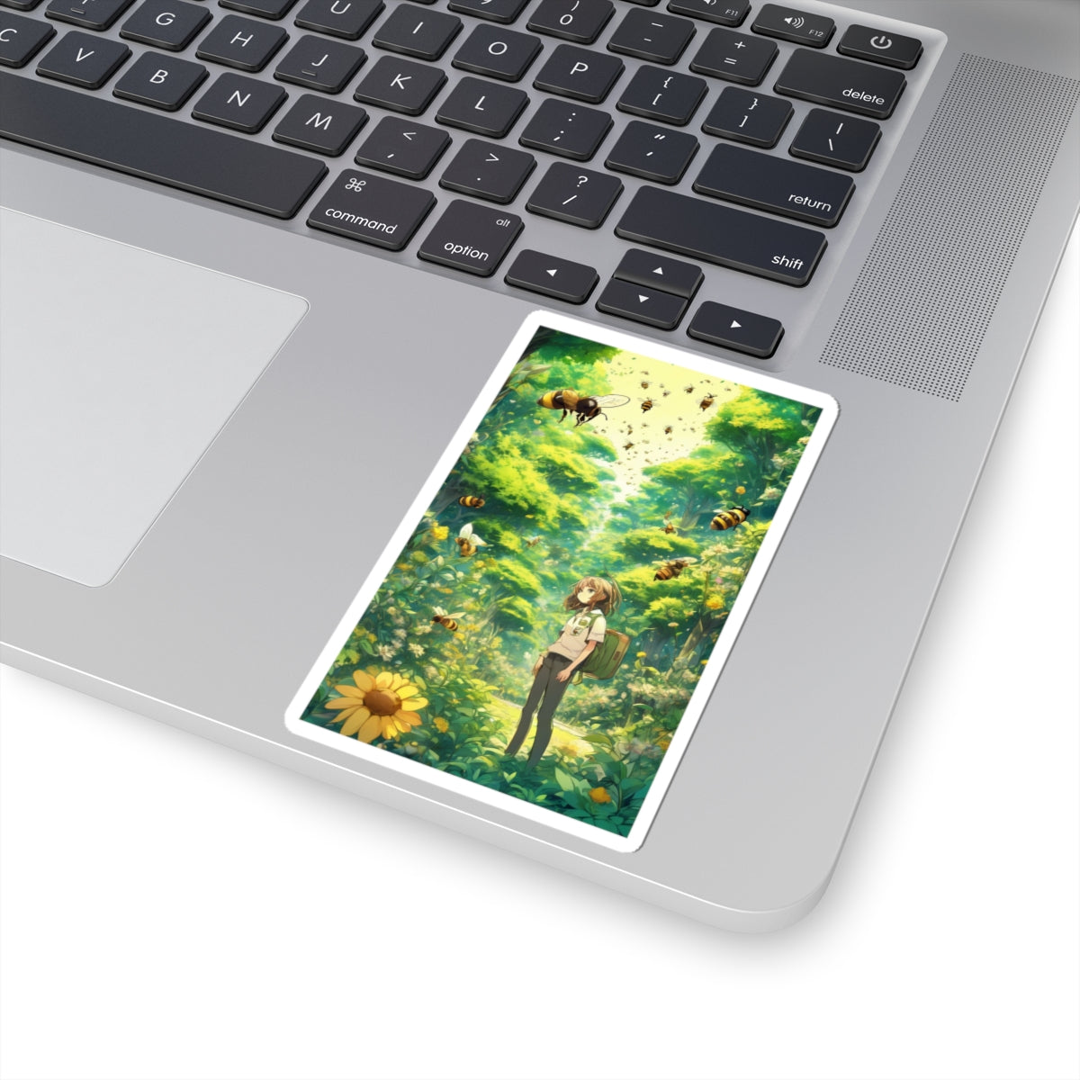 Bee Garden Explorer Anime Nature Art Sticker