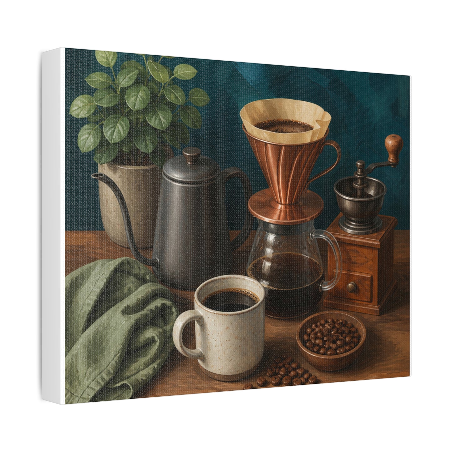 Warm Home Coffee Brewing Art Canvas Art