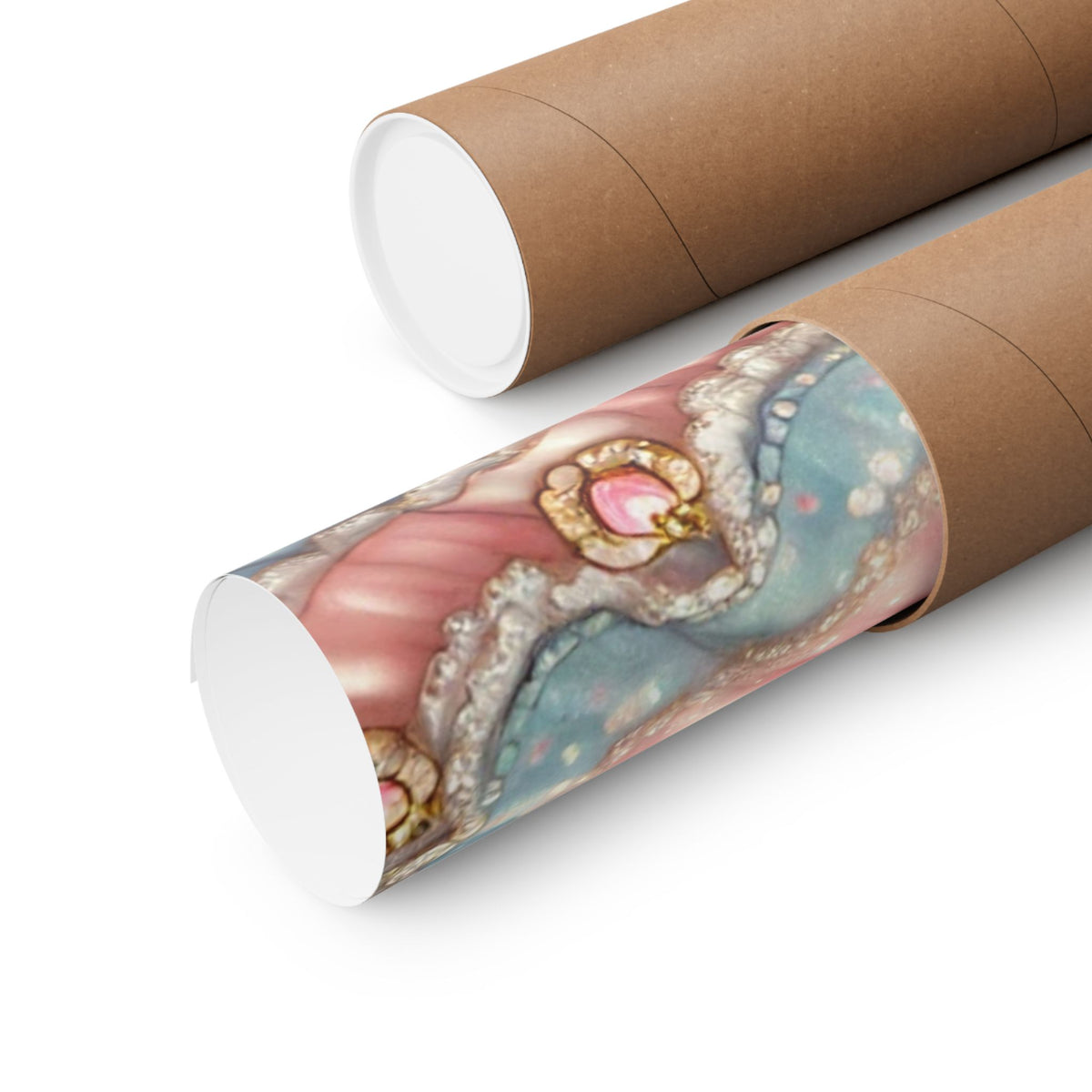 Pastel Princess Calico Cat Fantasy Wall Art Poster