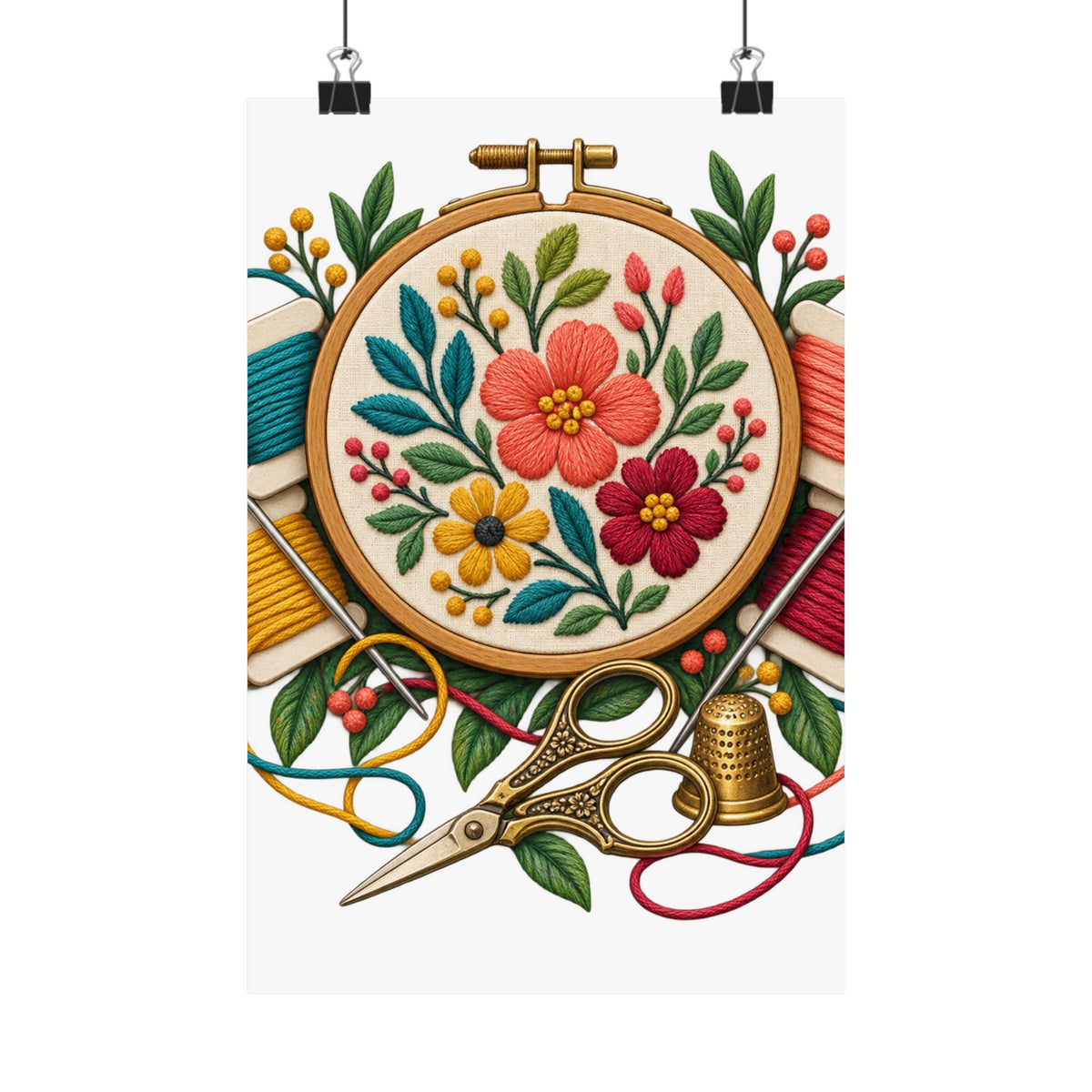 Botanical Embroidery Workshop Poster