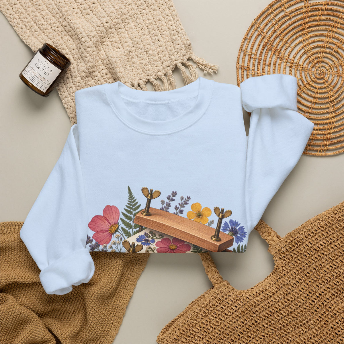 Botanical Flower Press Workshop Sweatshirt