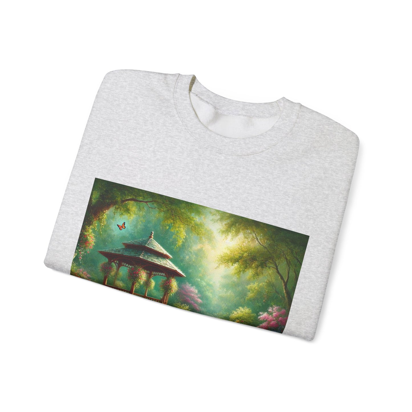 Spring Garden Gazebo Floral Landscape Sweatshirt