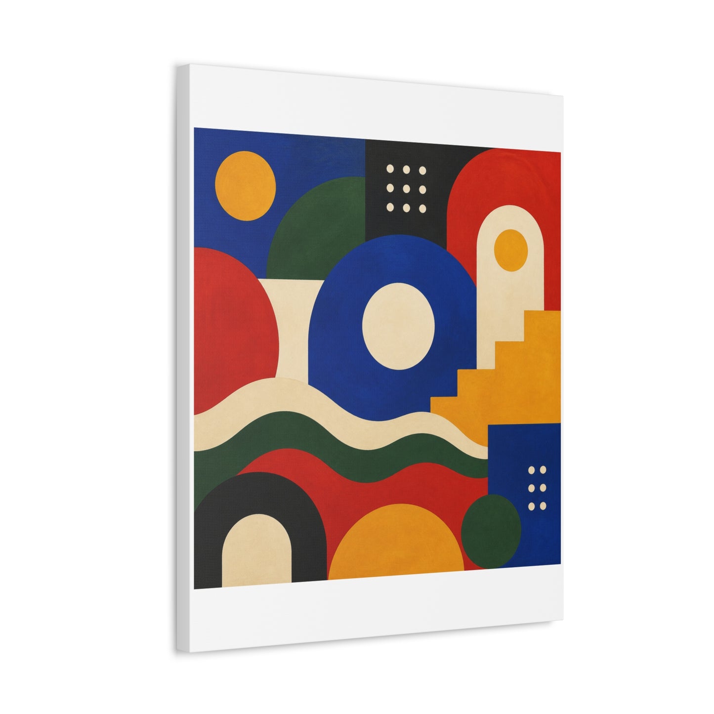Bold Geometric Balance Abstract Art Canvas Art