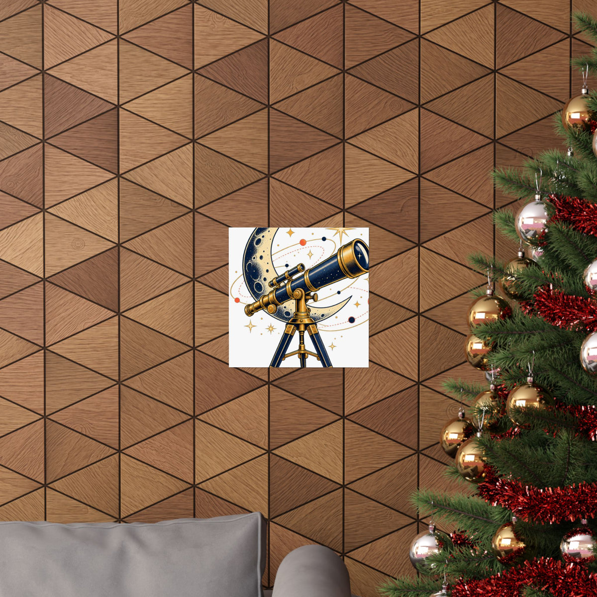 Vintage Telescope Celestial Astronomy Poster
