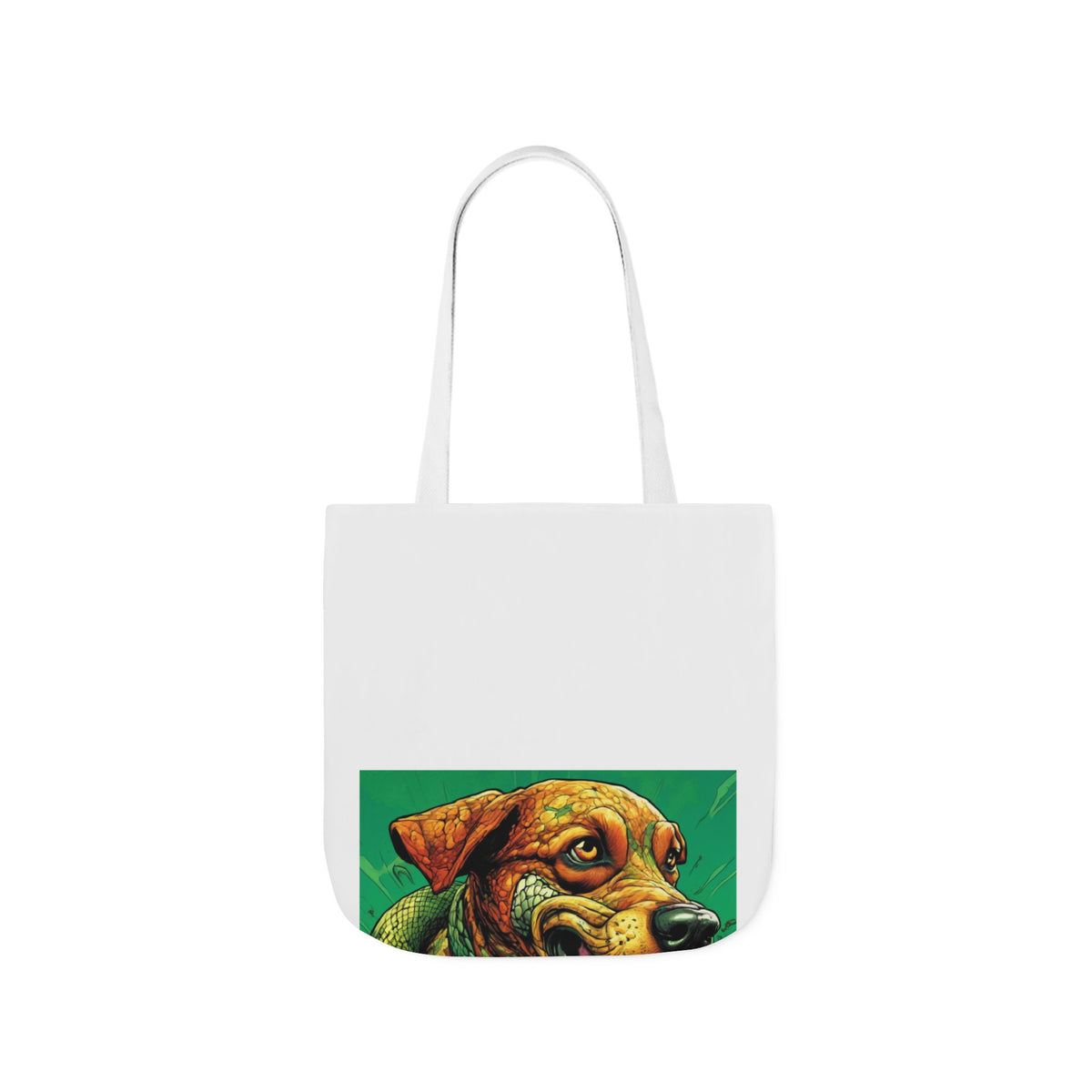 Serpent Guardian Dog Bold Fantasy Creature Tote Bag