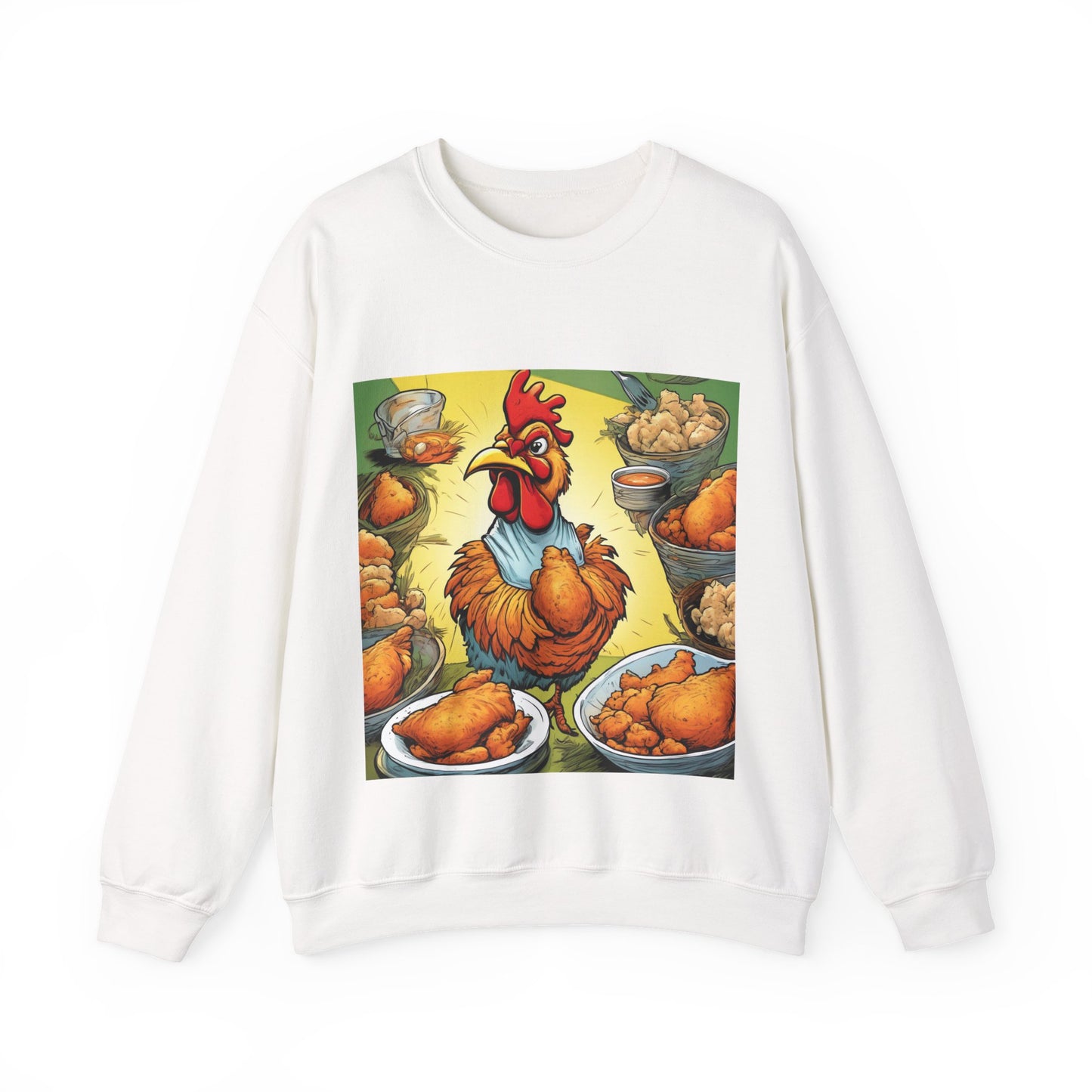 Funny Chicken Fried Food Comfort Food Art Sweatshirt