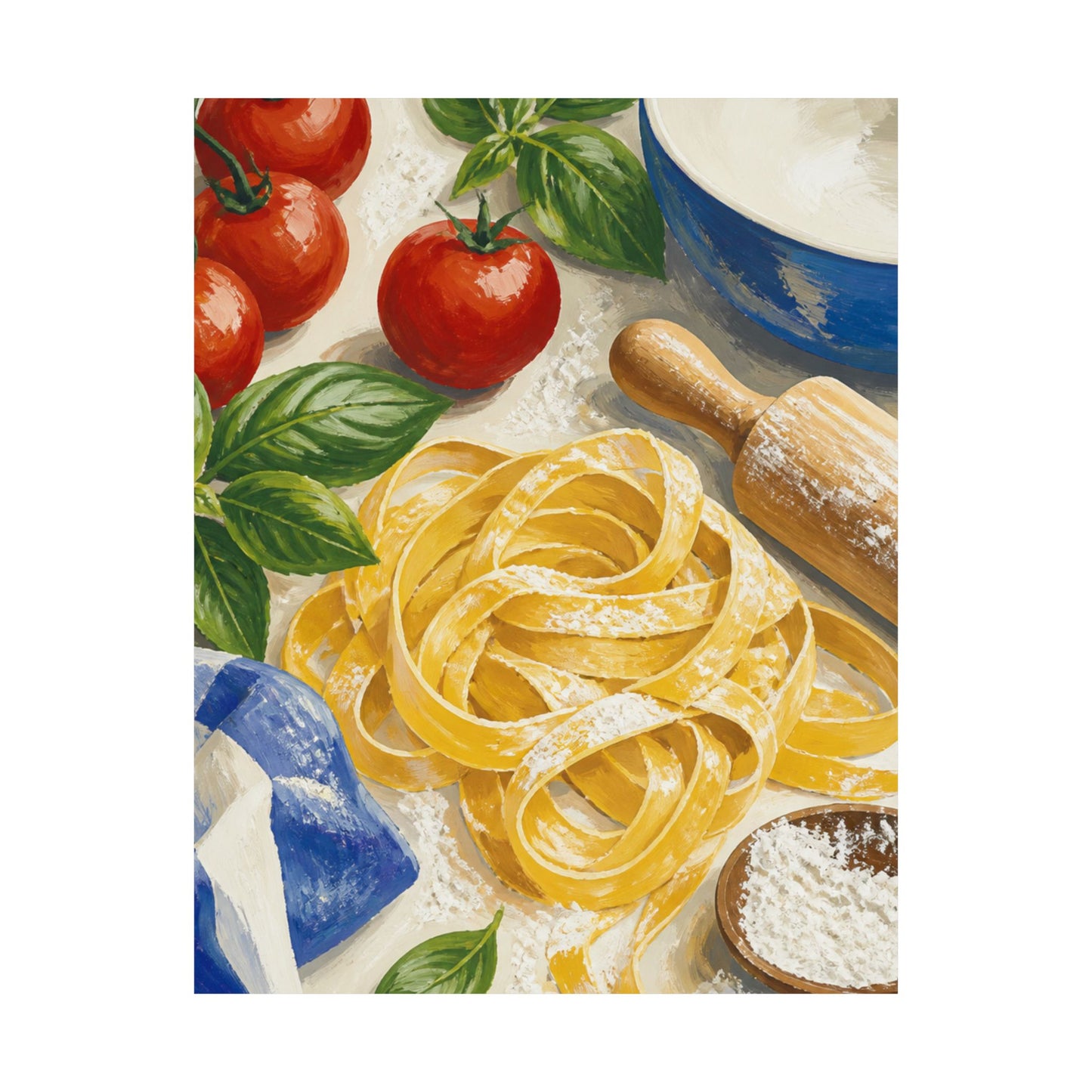 Fresh Pasta Making Kitchen Art Poster